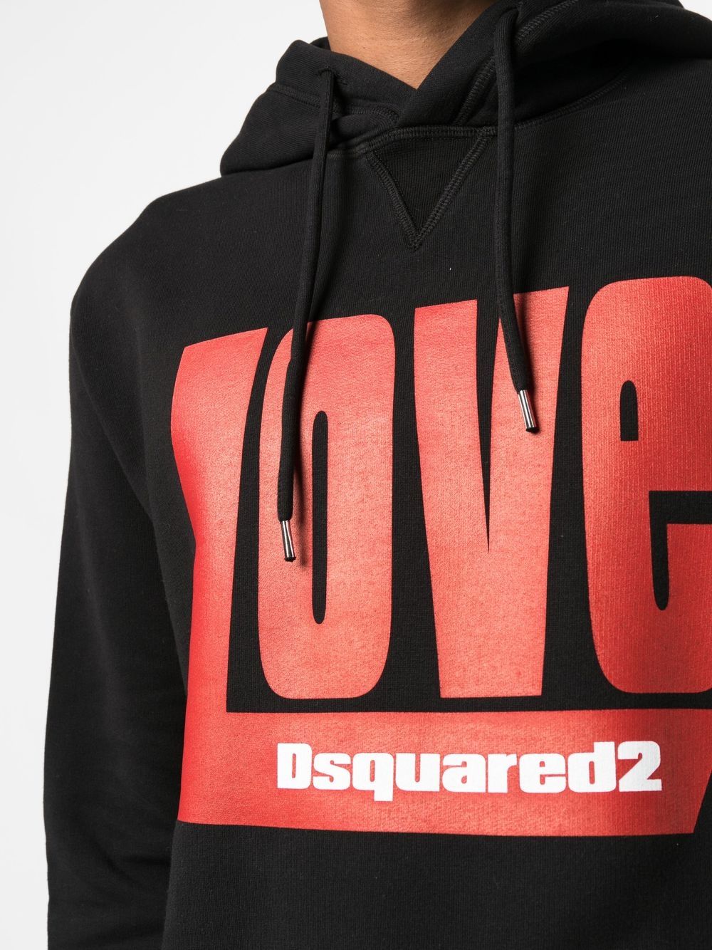 Cheap DSQUARED2 logo-print pullover hoodie Men