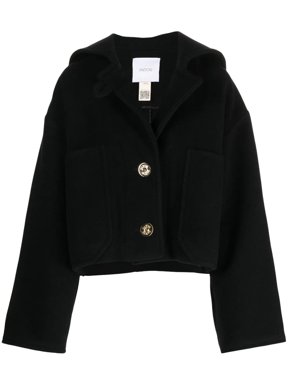 

Patou cropped wide-sleeve jacket - Black