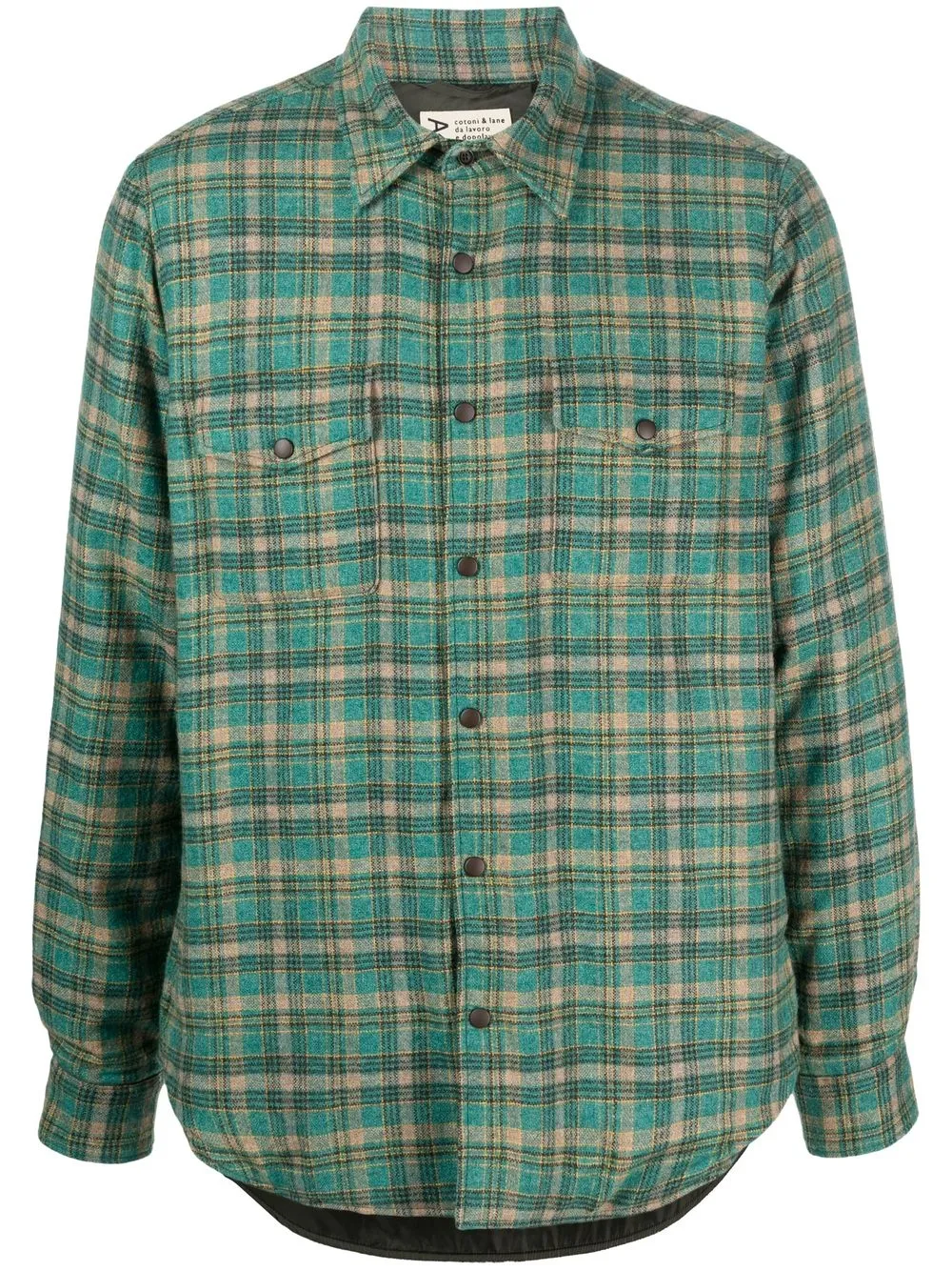 

ASPESI camisa con cuadros estampados - Verde