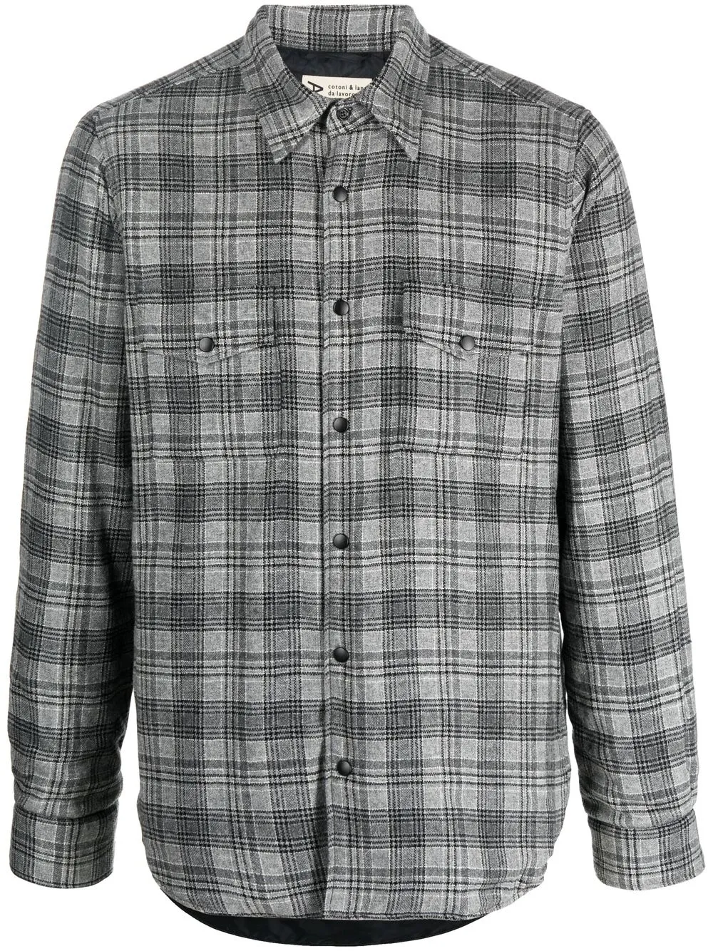 

ASPESI camisa con cuadros estampados - Gris