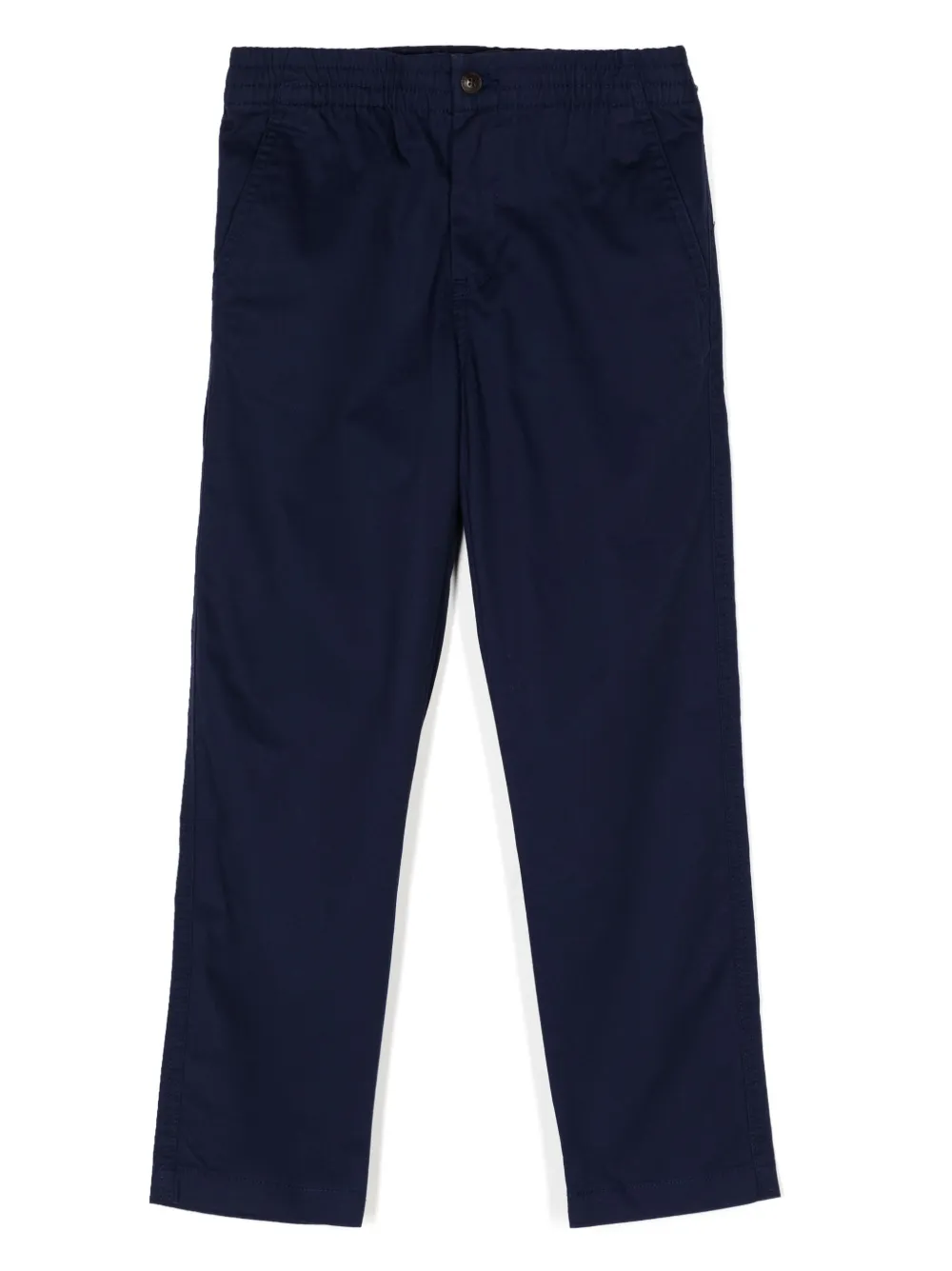 Ralph Lauren Kids' Elasticated-waistband Cotton Trousers In Blue