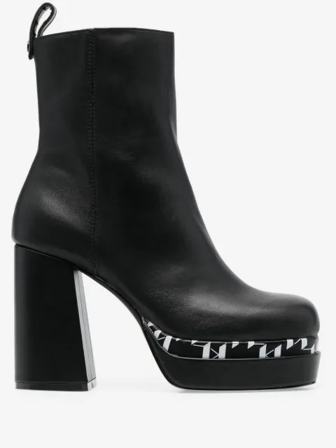 Karl Lagerfeld bottines plateforme à motif monogrammé