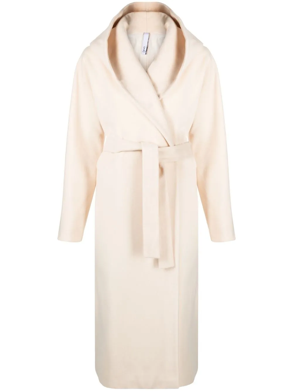 

Hevo belted-waist single-breasted coat - Neutrals