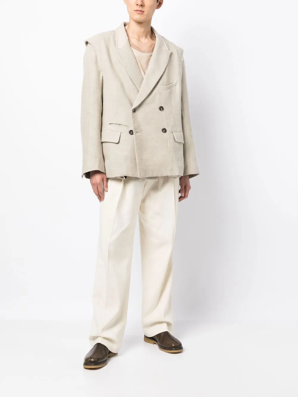 Ziggy Chen double-breasted layered blazer | Smart Closet