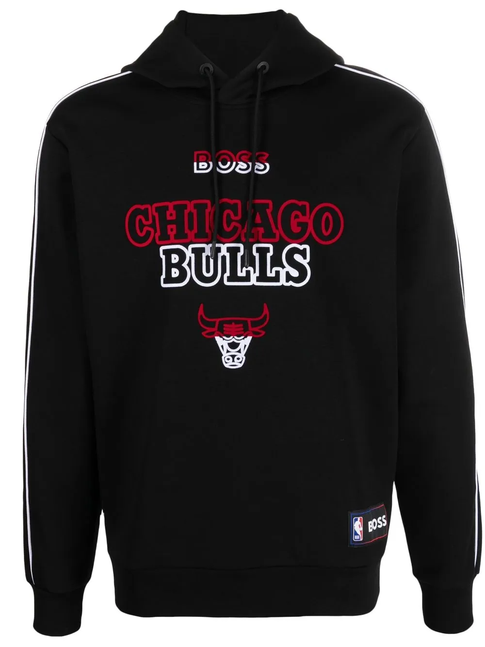 

BOSS logo-print drawstring hoodie - Black
