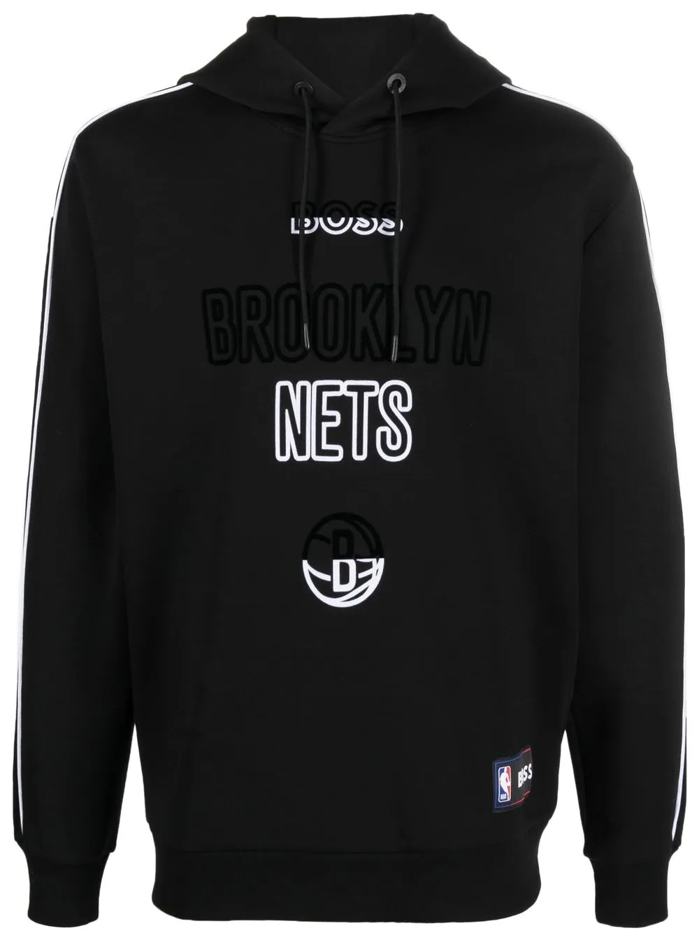 

BOSS logo-print drawstring hoodie - Black
