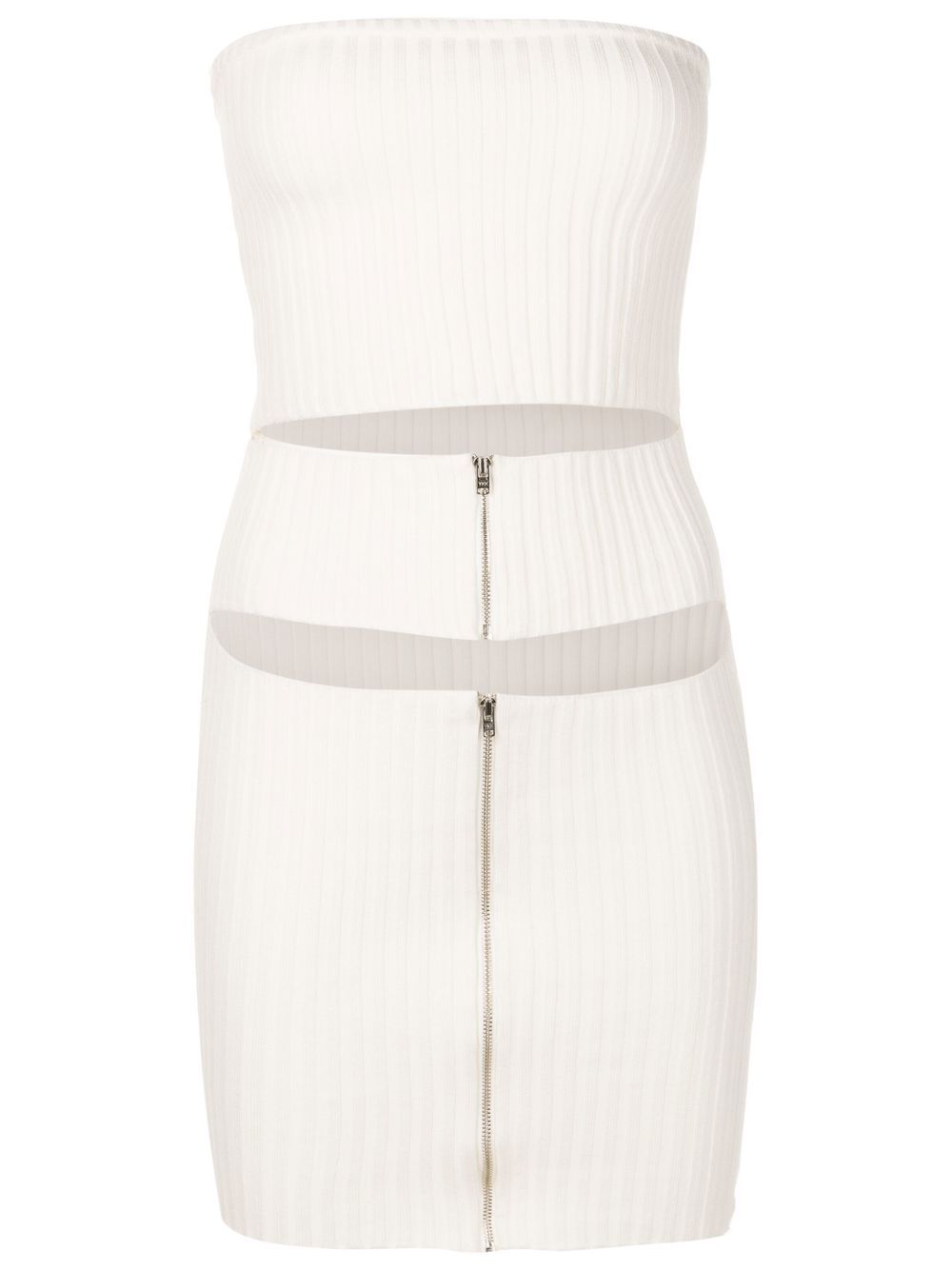 ribbed cut-out detail dress