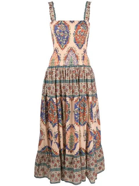 BOTEH Clementine printed shirred dress