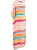 Missoni one-shoulder striped maxi dress - Orange