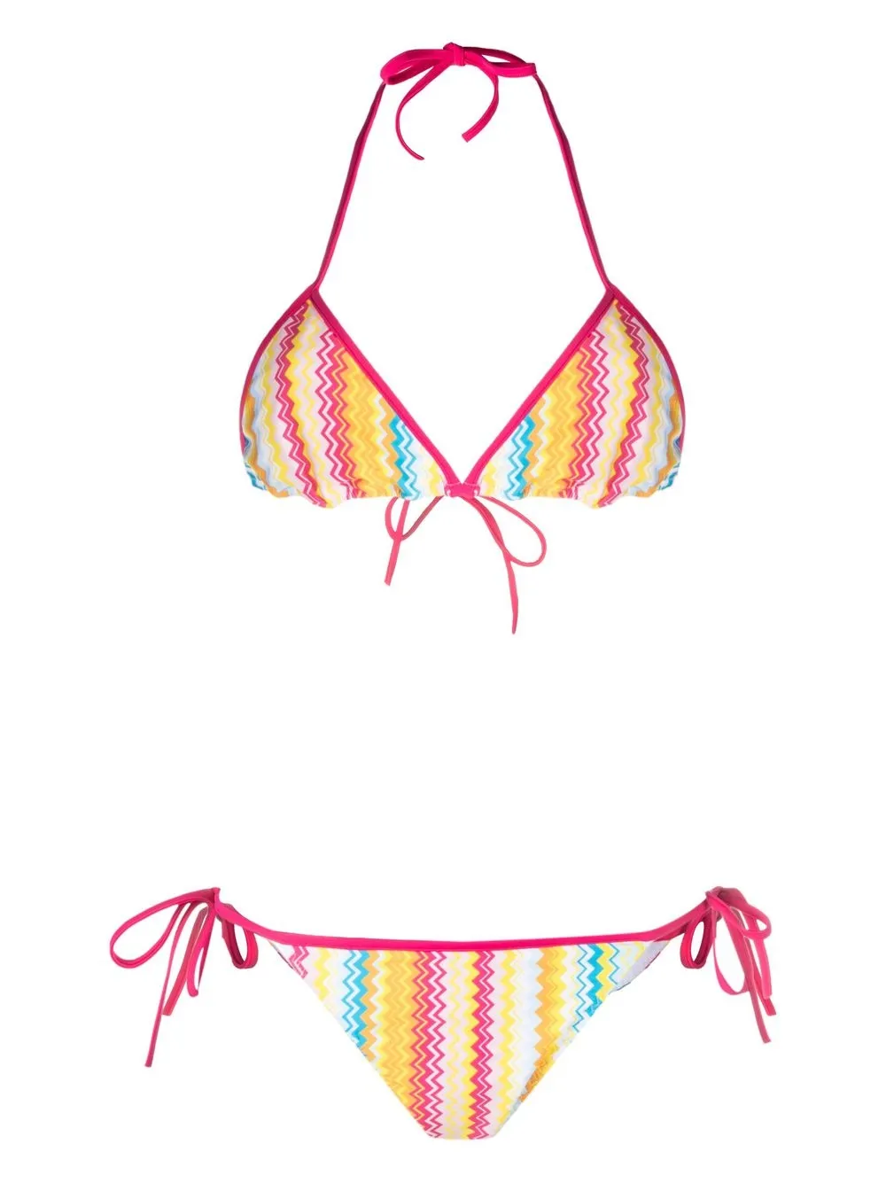 

Missoni chevron-print bikini set - Pink