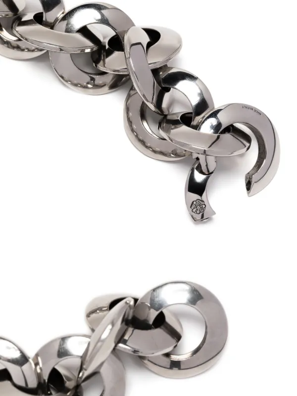 Alexander McQueen Eyelet Chain Choker Necklace | Silver | FARFETCH ZA