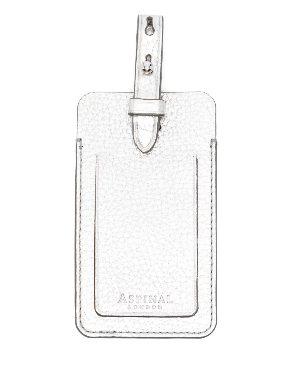 Aspinal Of London leather tag | Silver | Image 1