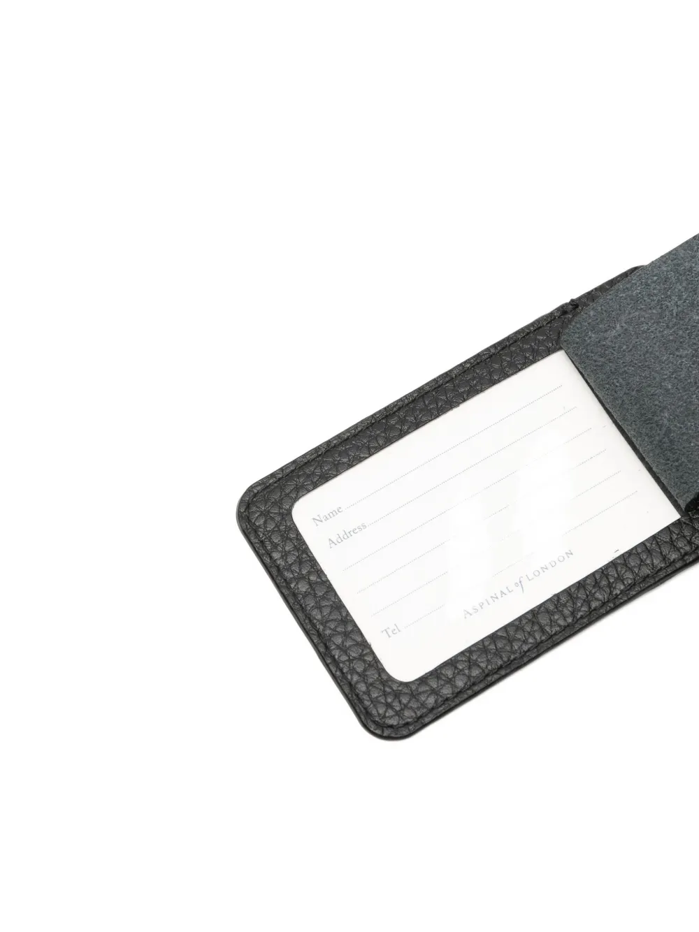 Aspinal Of London Pebble-texture Luggage Tag In Brown