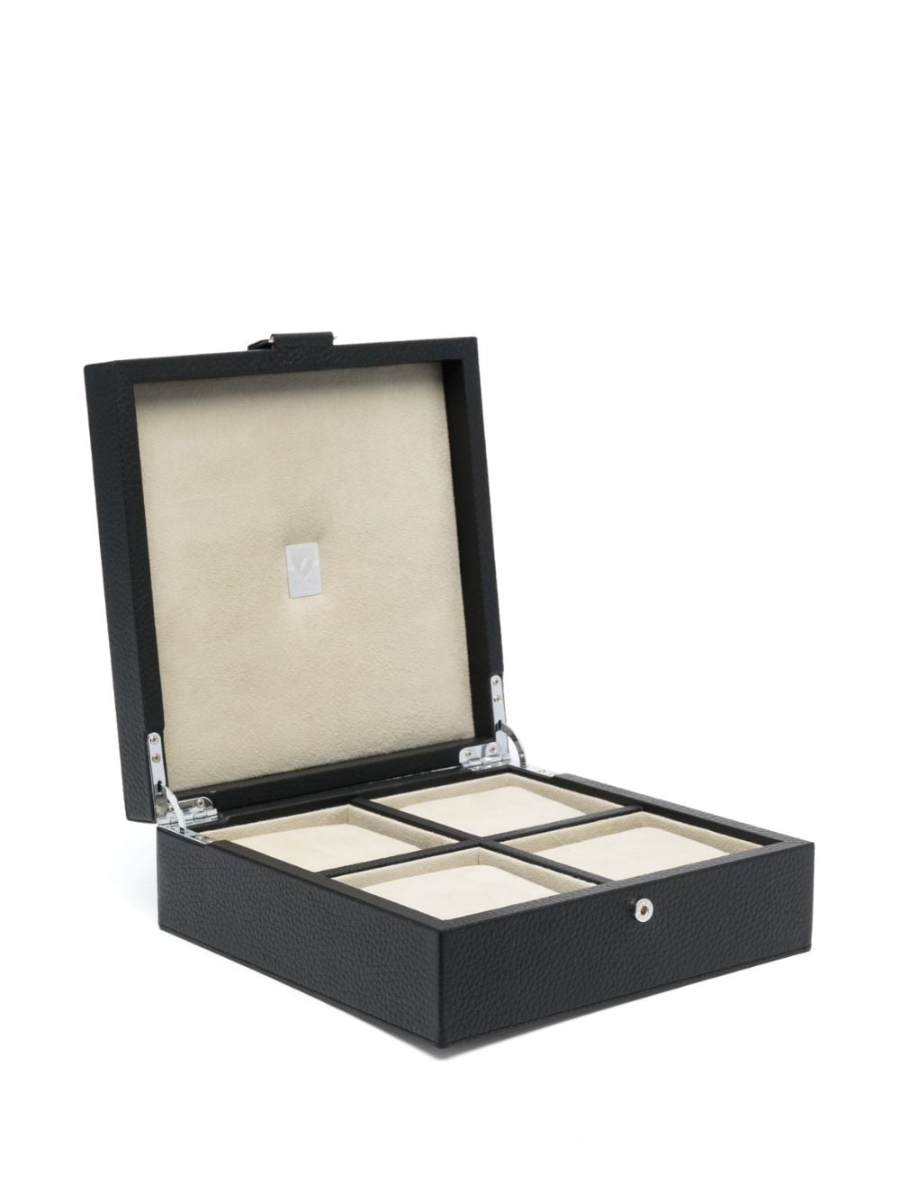 Shop Aspinal Of London Reporter 4 Watch Box In Black