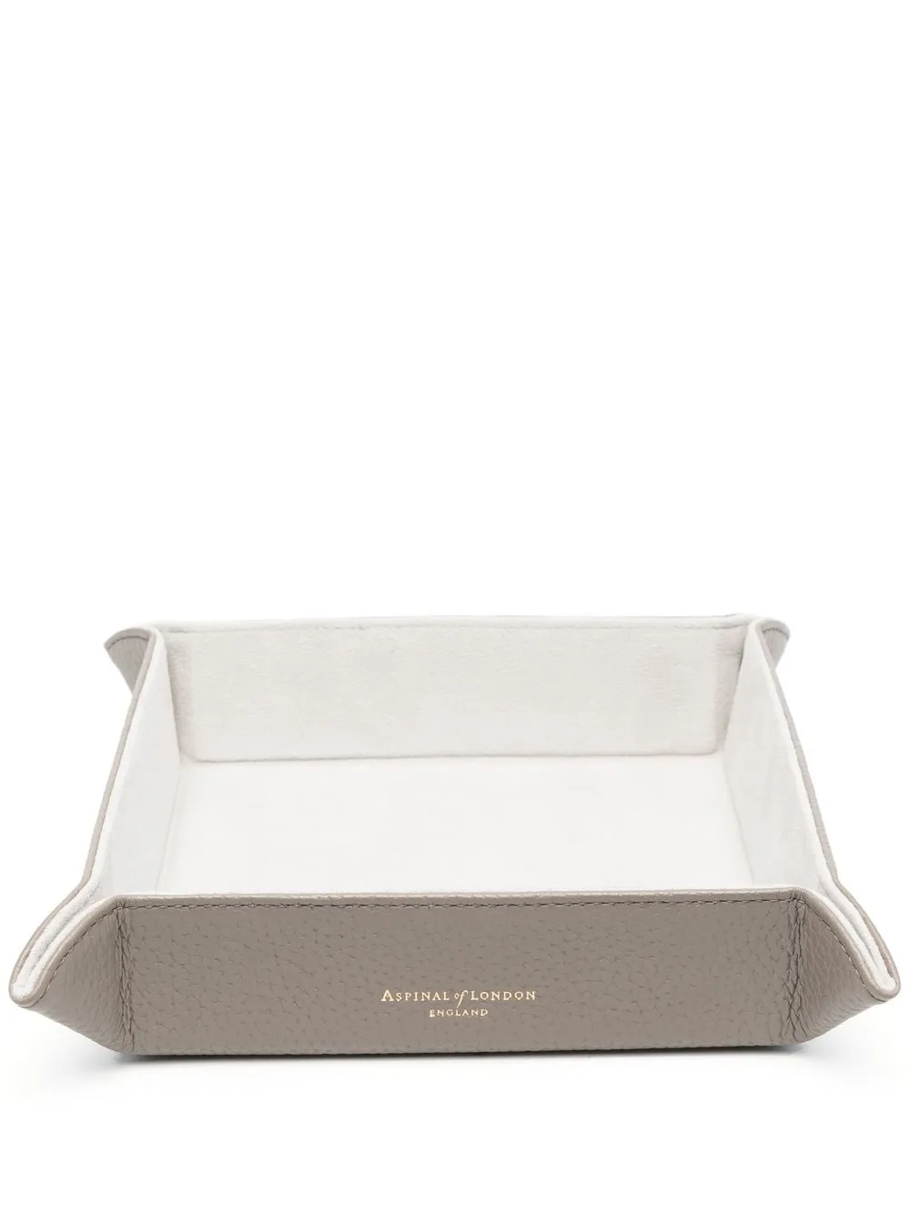 

Aspinal Of London Tidy leather tray - Grey