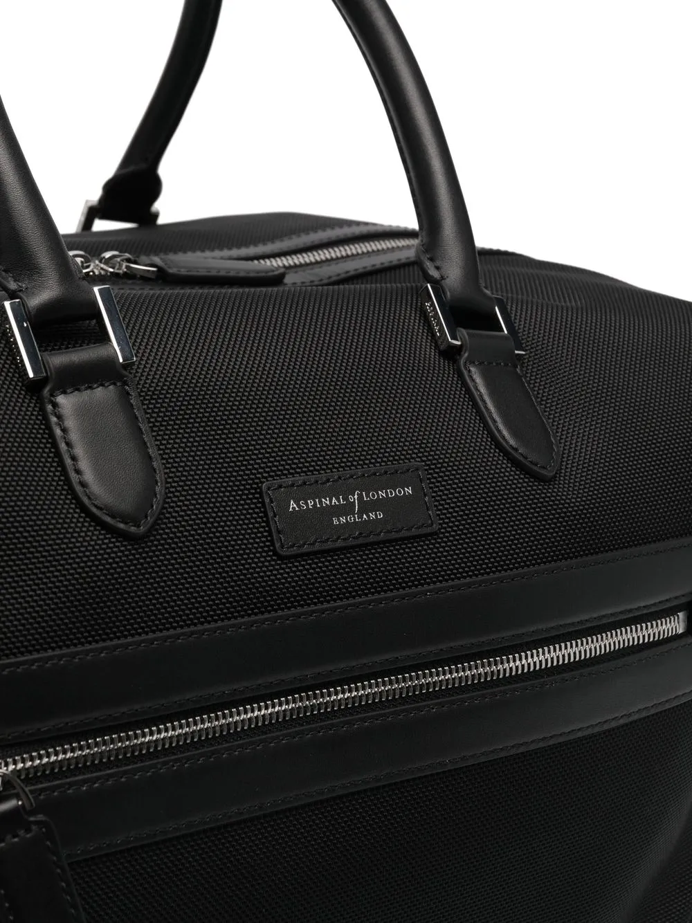 Shop Aspinal Of London Small Logo-embossed Holdall In Black