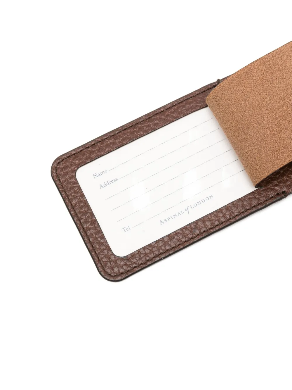 Aspinal Of London Leather Tag In Brown