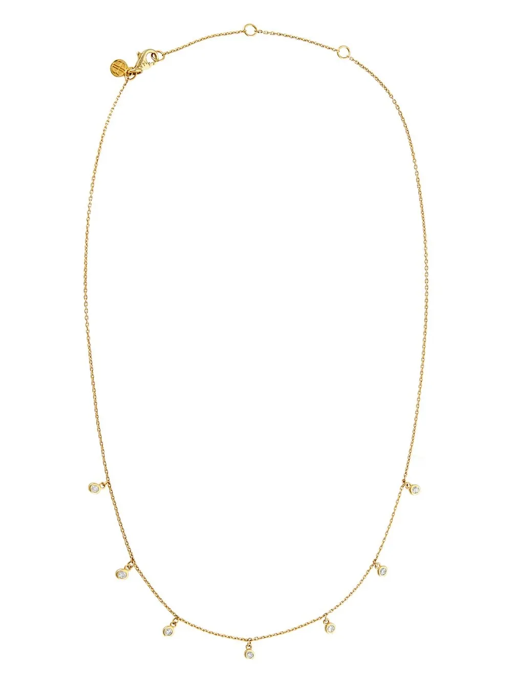 

ANINE BING 14kt yellow gold diamond droplet necklace