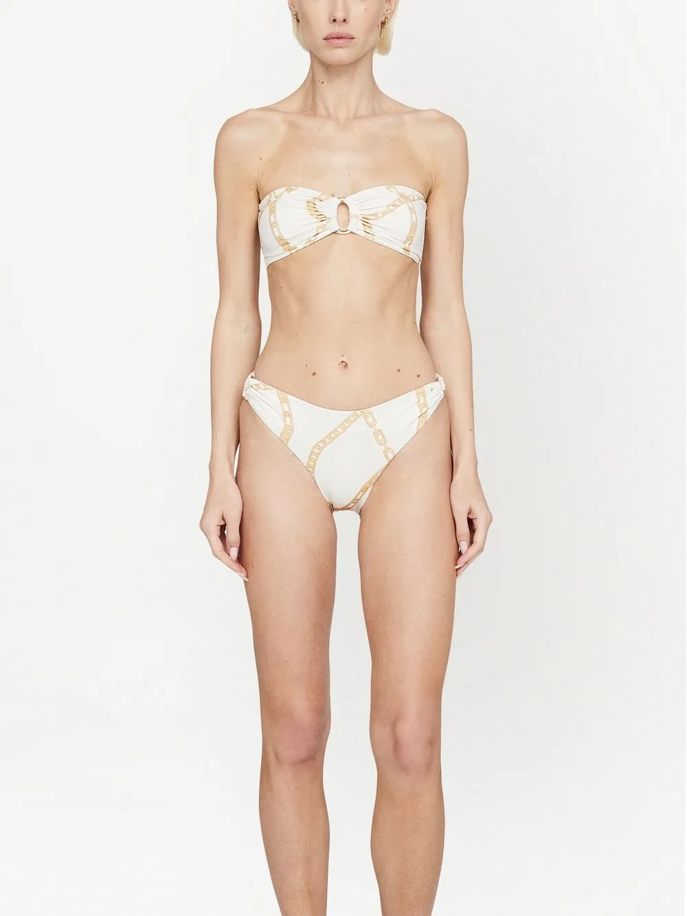 ANINE BING CHAIN-LINK PRINT BIKINI BOTTOM