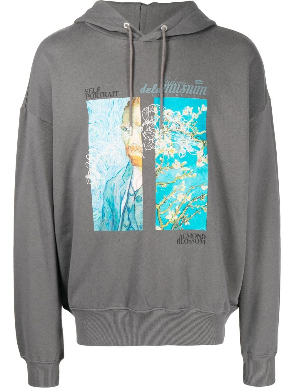 

Musium Div. hoodie con estampado gráfico y cordones - Gris