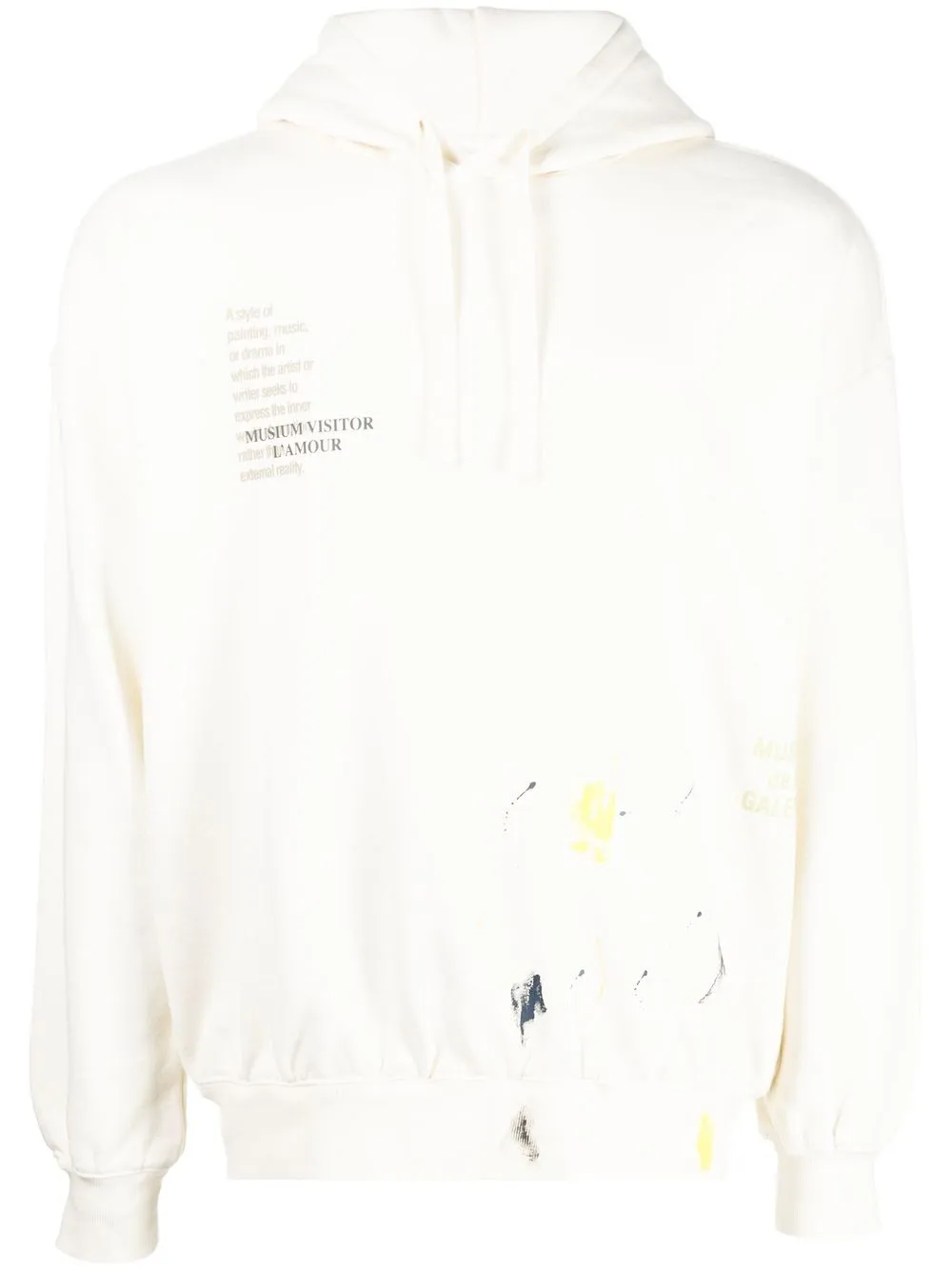 

Musium Div. logo-print long-sleeve hoodie - White