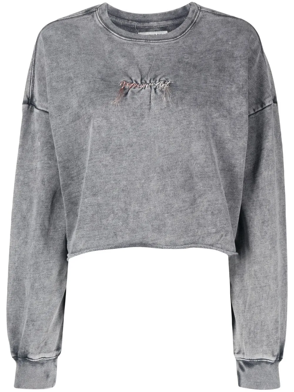 

Musium Div. embroidered appliqué detail sweatshirt - Gris