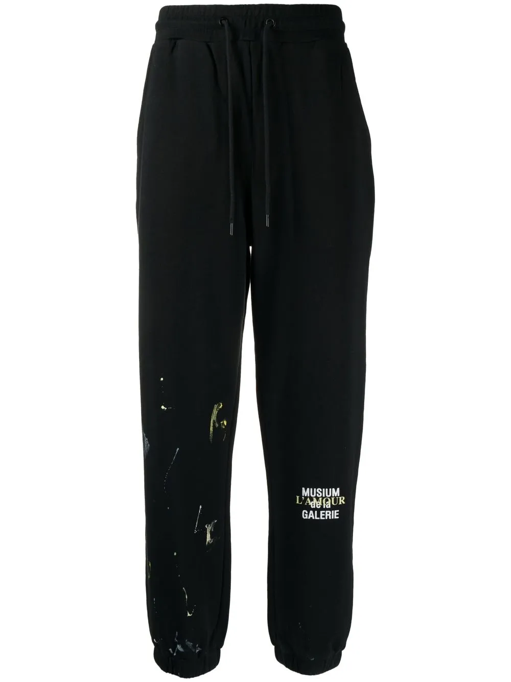 

Musium Div. pants con salpicaduras de pintura estampadas - Negro