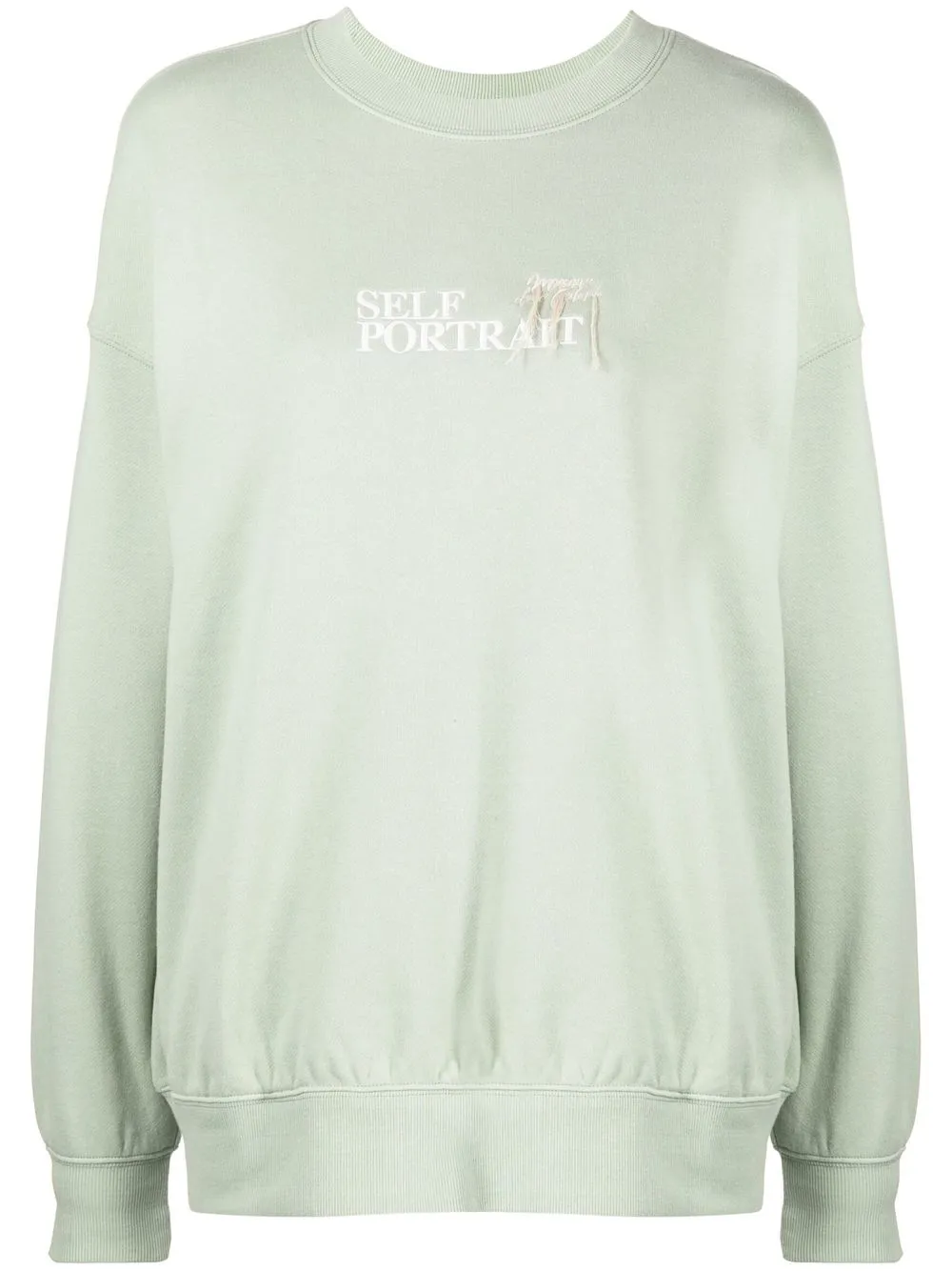 

Musium Div. embroidered slogan-print sweatshirt - Verde