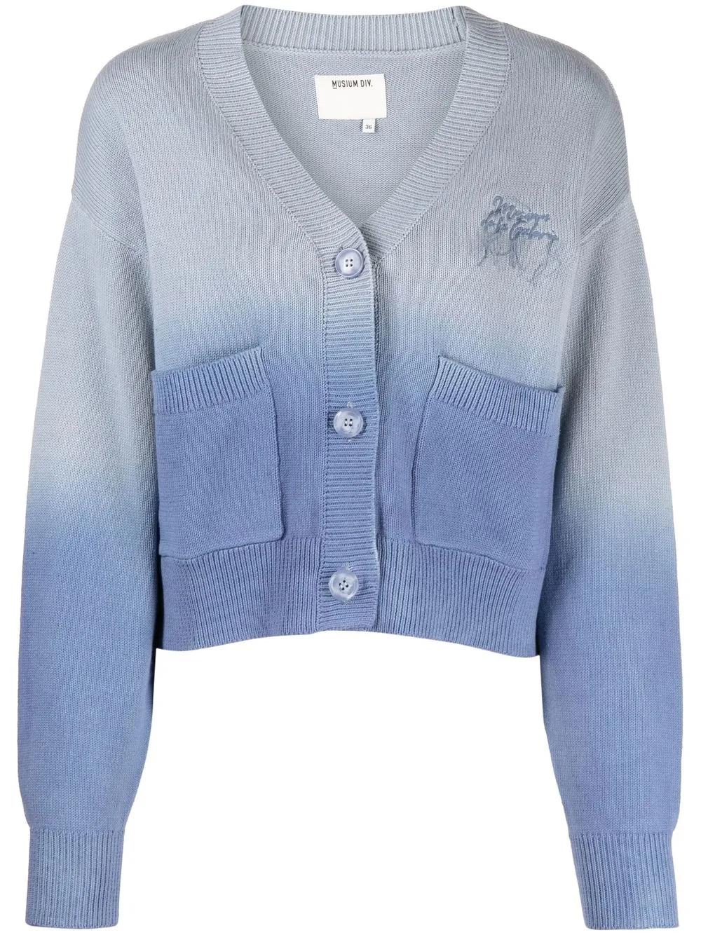 

Musium Div. 3D-knit ombré cardigan - Blue