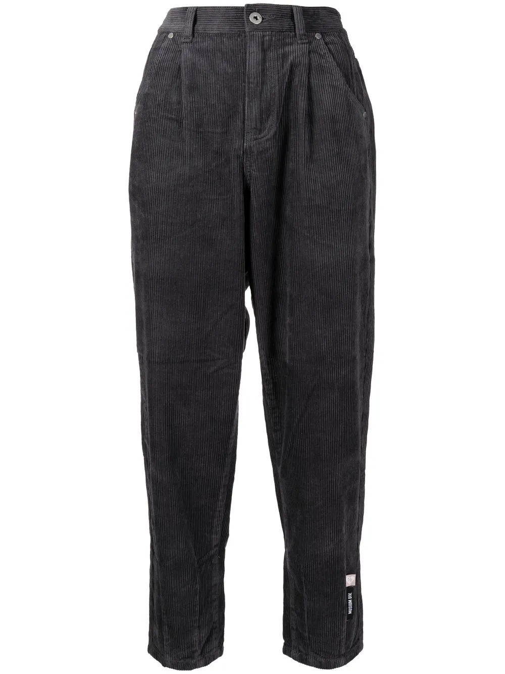 

Musium Div. corduroy tapered-leg cropped trousers - Grey