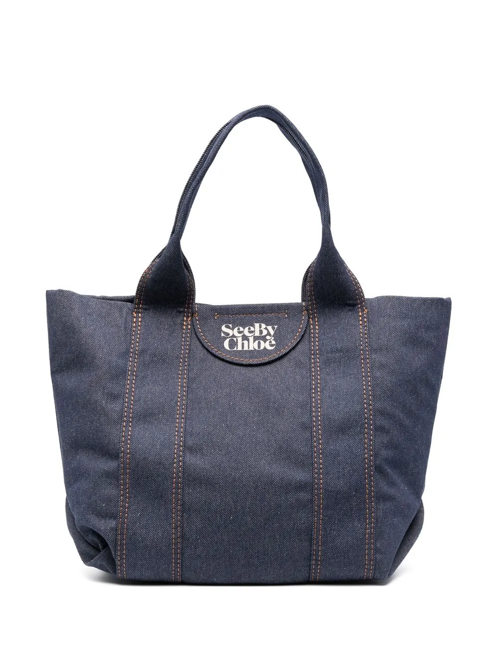 

See by Chloé Laetizia Small denim tote bag - Blue