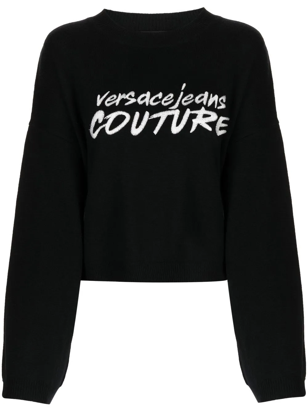 

Versace Jeans Couture logo-print long-sleeve jumper - Black