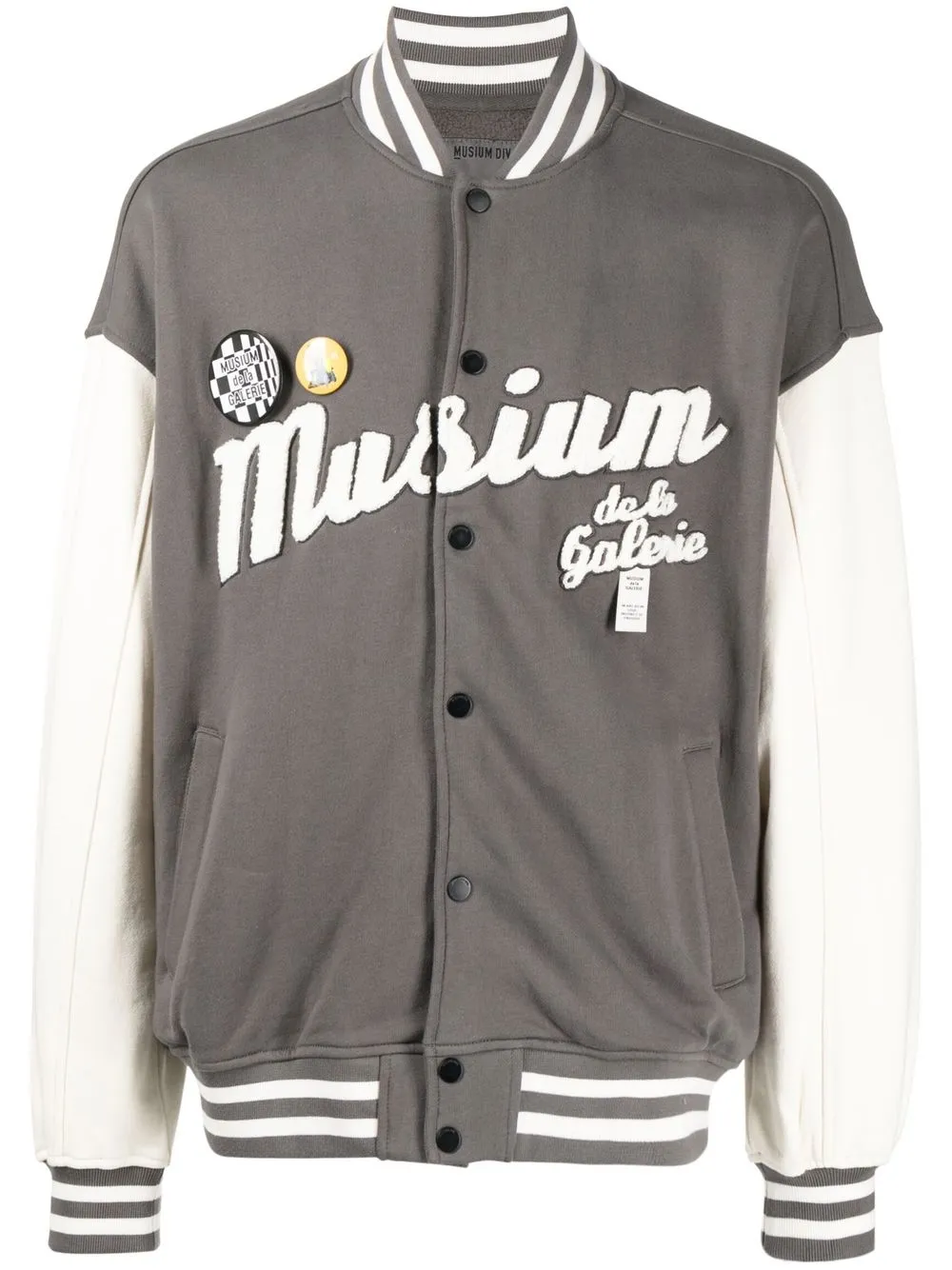 

Musium Div. badge-detail varsity jacket - Gris