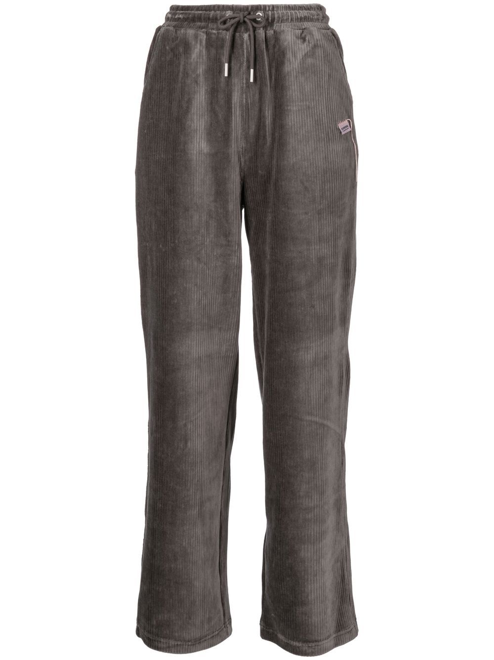 

Musium Div. embroidered-logo corduroy trousers - Grey