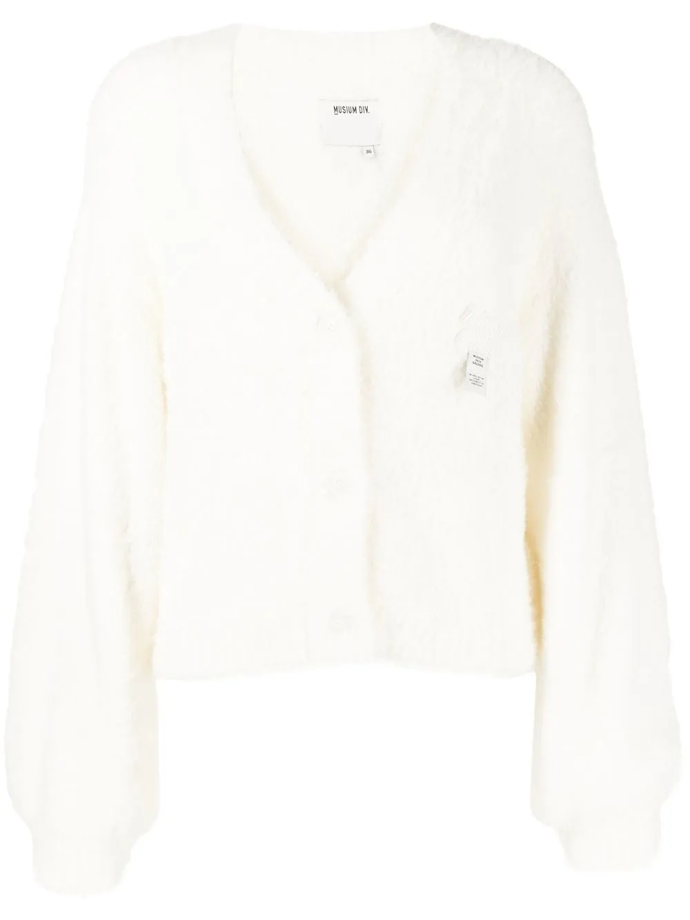 

Musium Div. embroidered V-neck cardigan - White