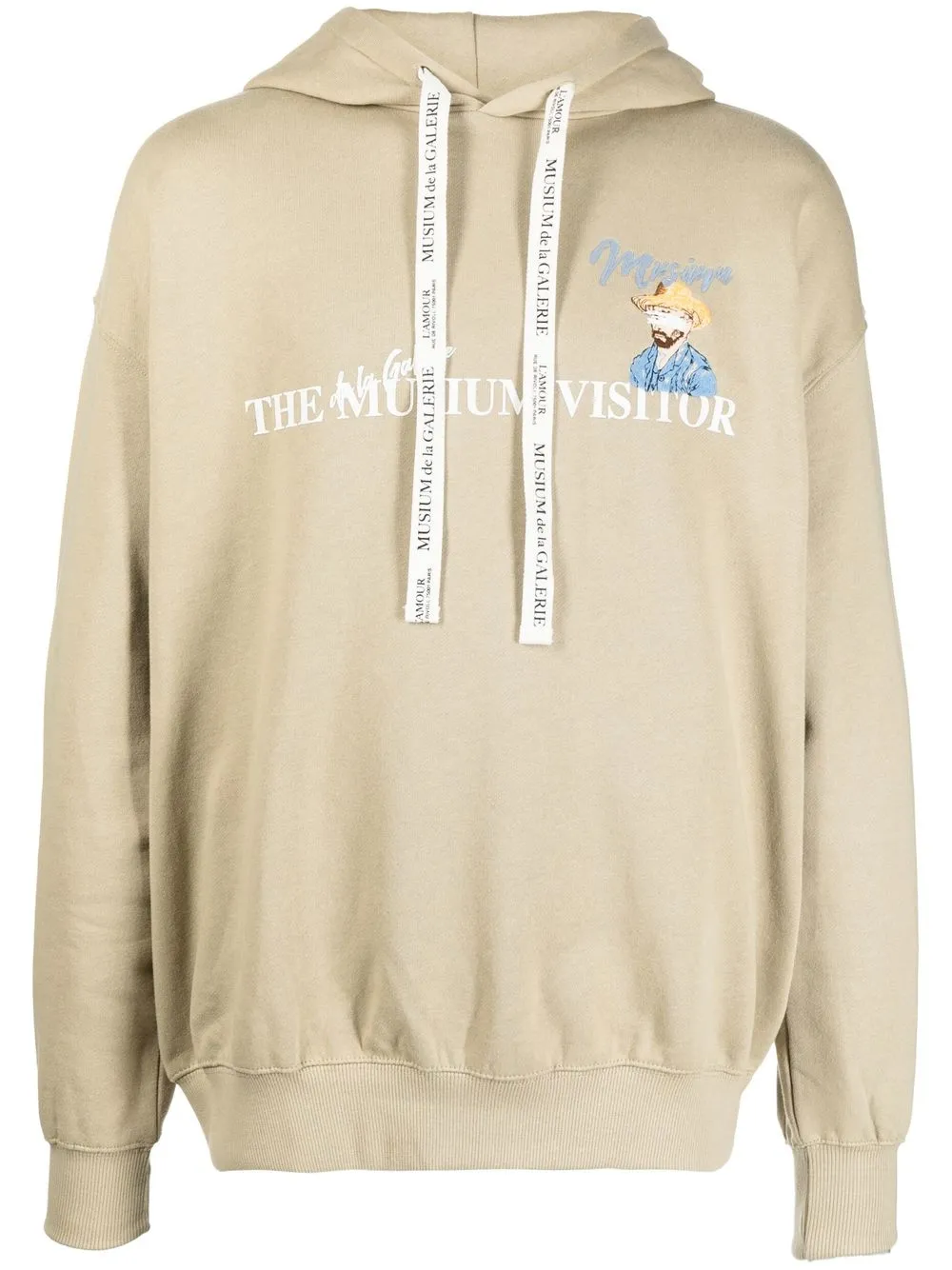 

Musium Div. logo-print long-sleeve hoodie - Neutro