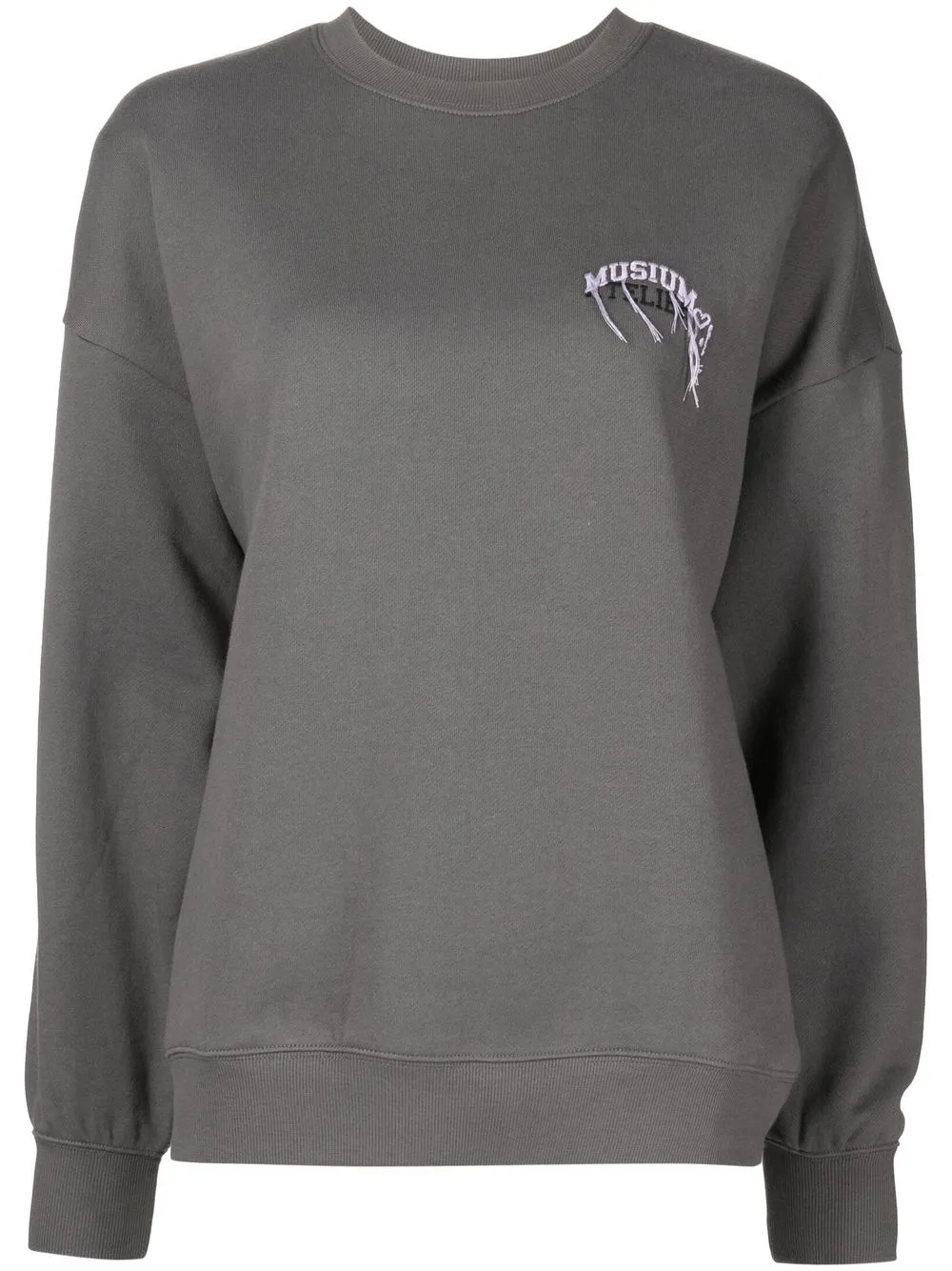 

Musium Div. logo-print crew-neck sweatshirt - Grey