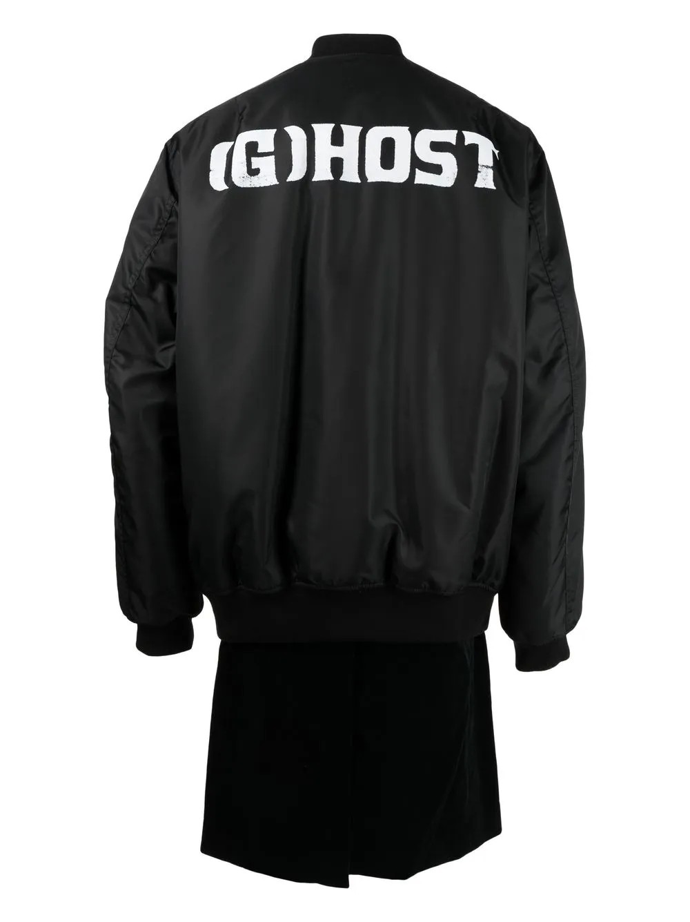 Image 2 of Raf Simons  Ghost longline zip-up bomber jacket