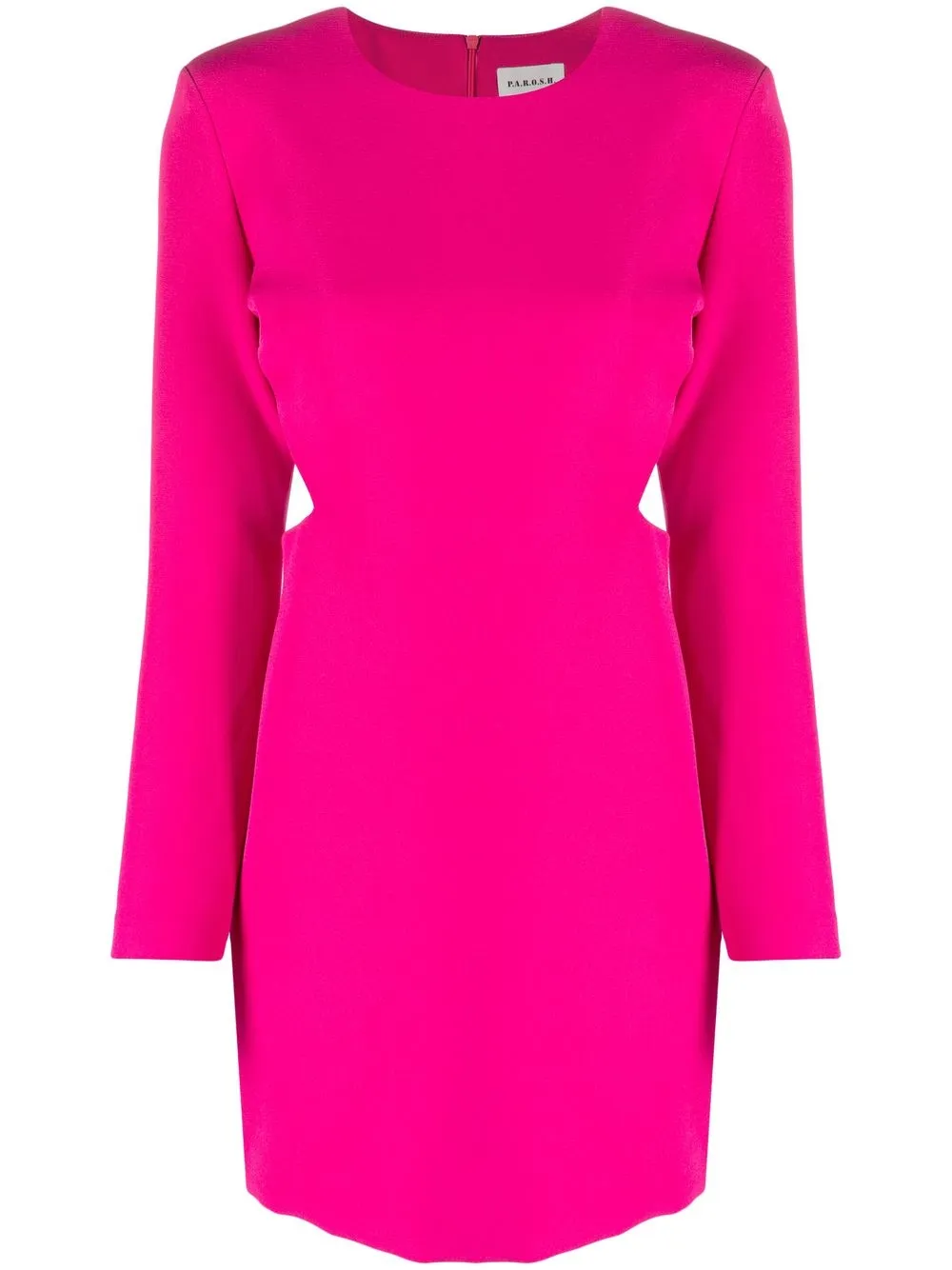 

P.A.R.O.S.H. cut-out long-sleeved minidress - Rosado