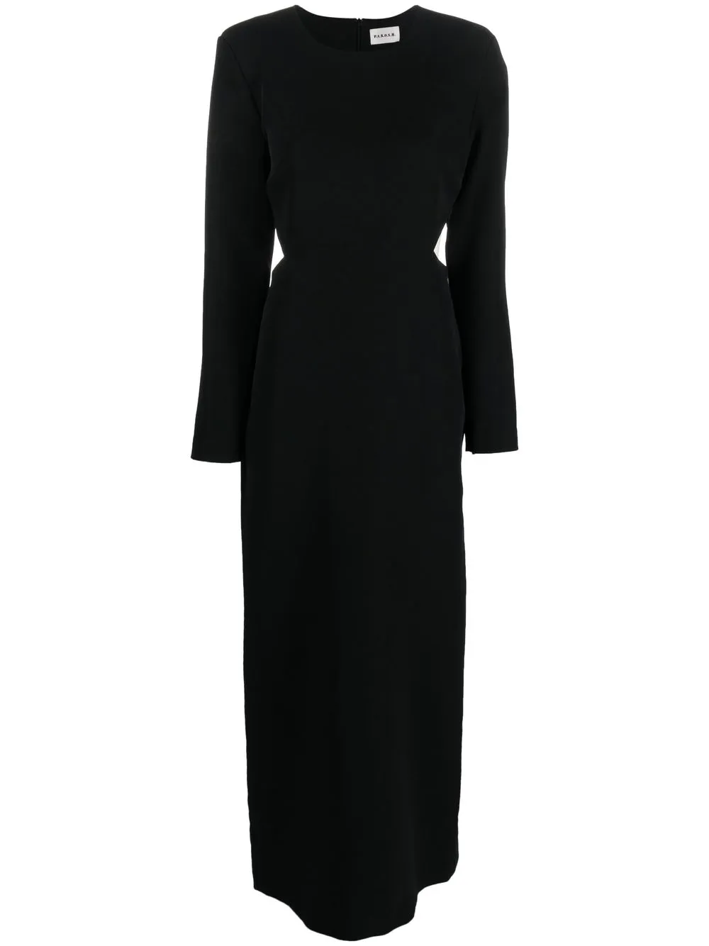 

P.A.R.O.S.H. cut-out long-sleeved maxi dress - Negro