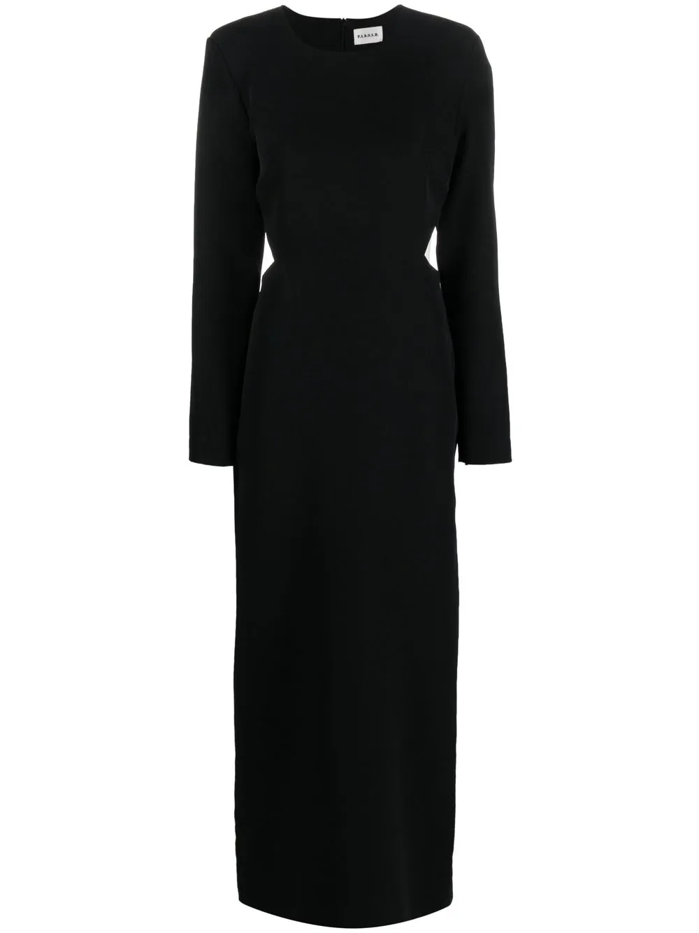 

P.A.R.O.S.H. cut-out long-sleeved maxi dress - Black