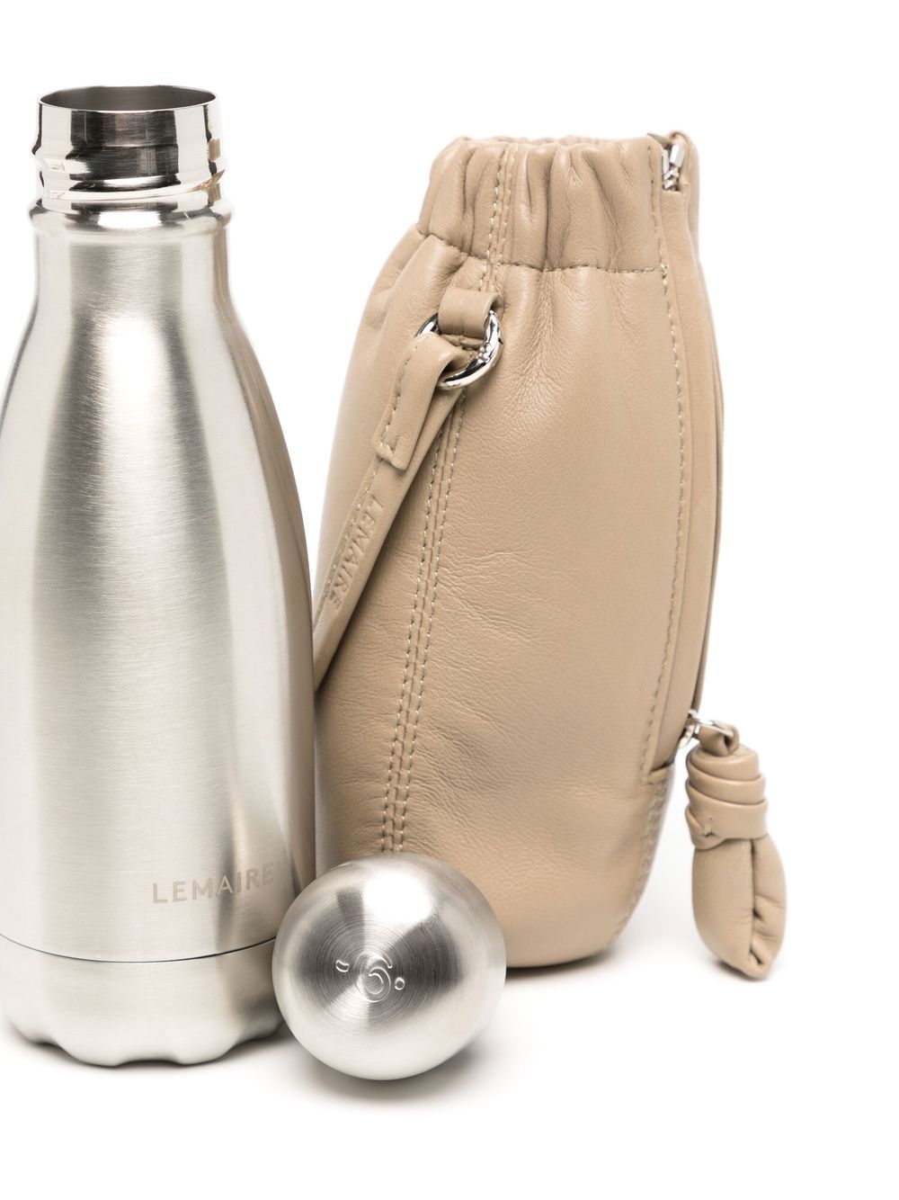 LEMAIRE Stainless Steel Water Bottle And Leather Holder - Farfetch