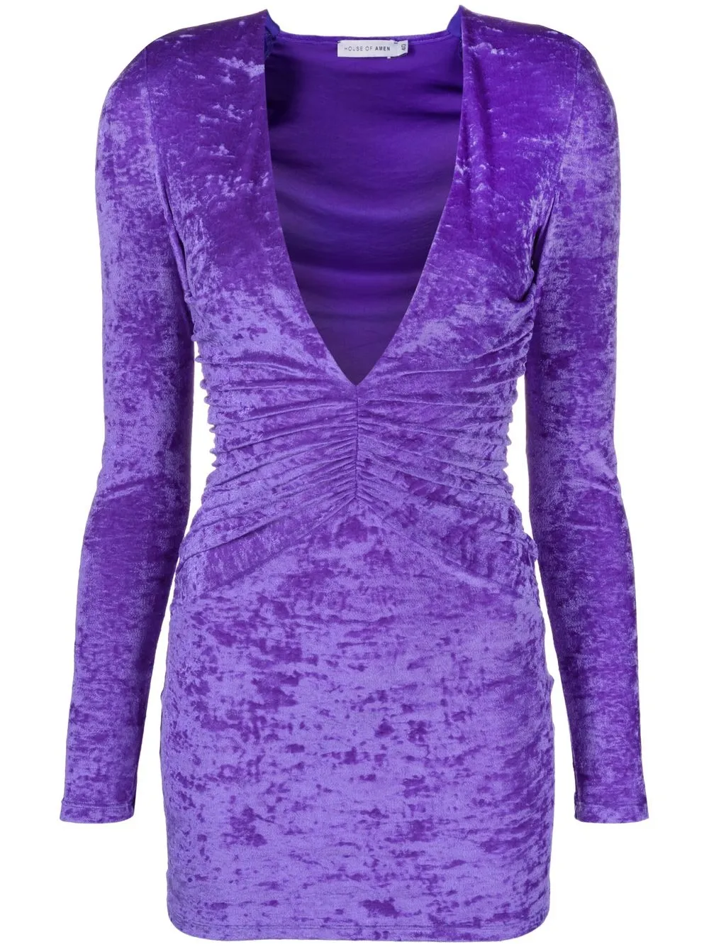 

Amen crushed velvet mini dress - Purple