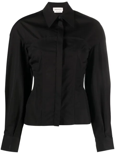 Alexander McQueen hourglass-silhouette buttoned shirt