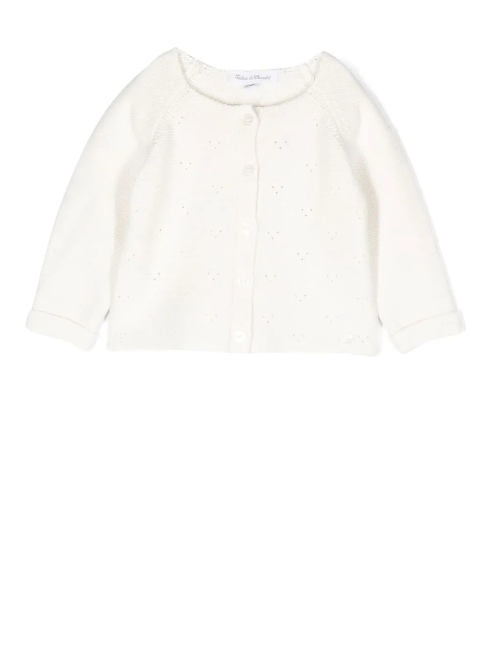 

Tartine Et Chocolat crew-neck long-sleeve cardigan - Neutrals