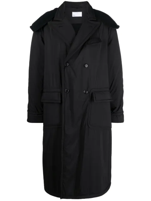 4SDESIGNS double-breasted hooded coat