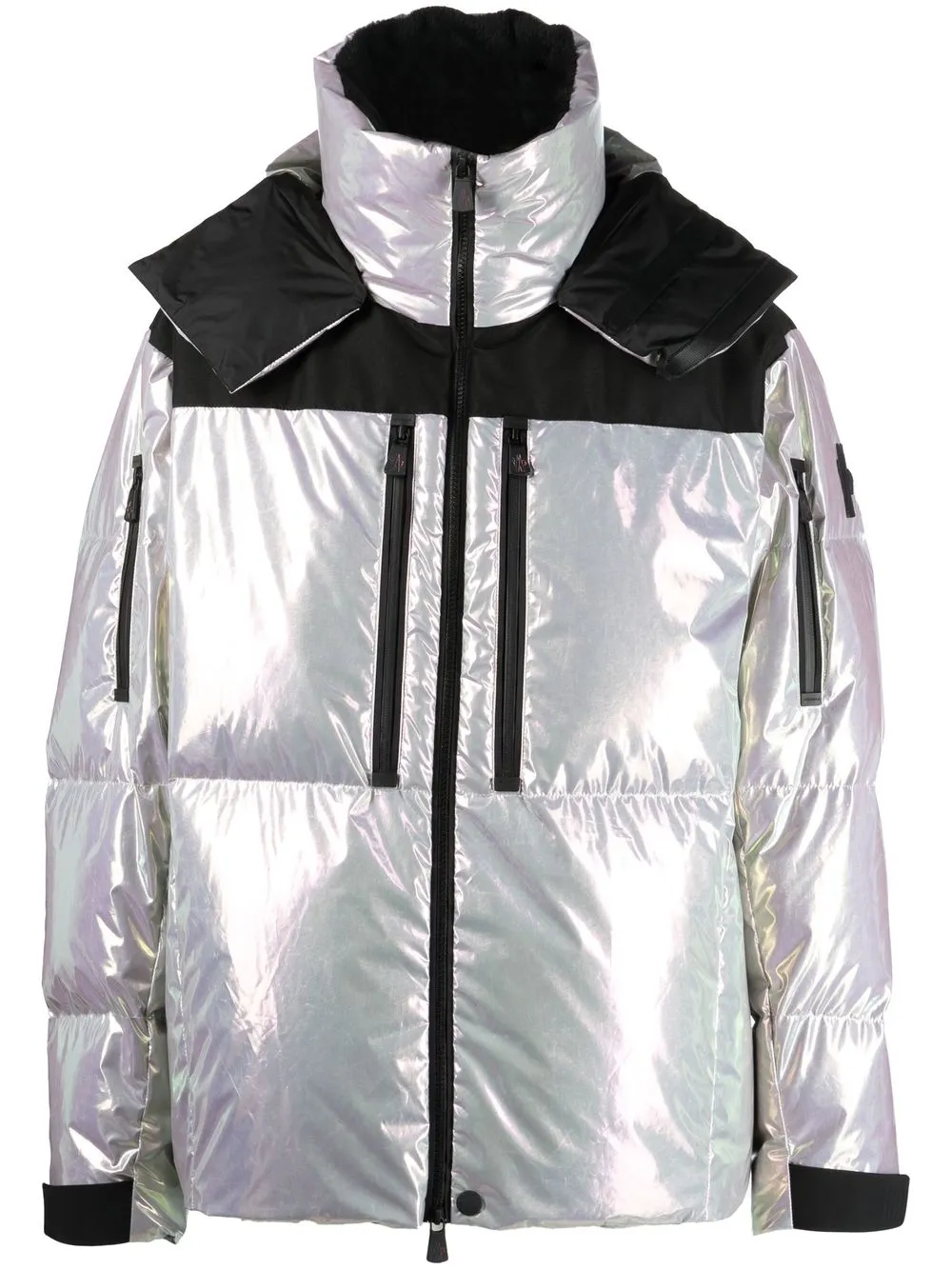 Moncler Grenoble metallic padded-design jacket - Silver