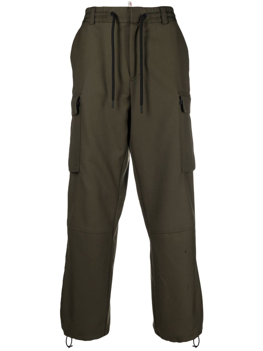 Moncler Grenoble drawstring-fastening cargo trousers - Green