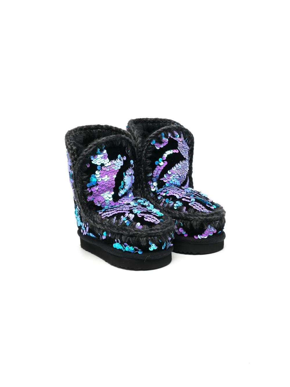 

Mou Kids Eskimo sequin-embellished boots - Black