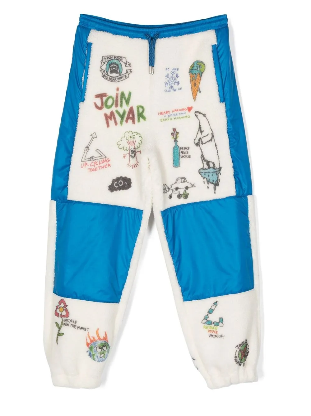 

MYAR KIDS pants con estampado gráfico - Blanco